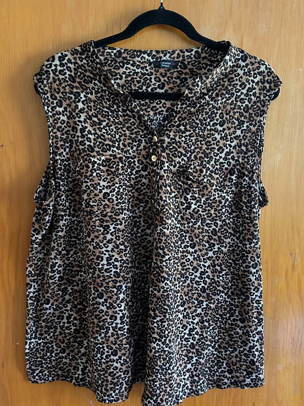 Cocomo Leopard Print Sleeveless Camisole - Brown & Black
